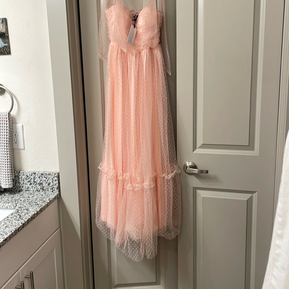 NWT- Petal & Pup FLORET MIDI DRESS - PETAL PINK, XS - Picture 3 of 6